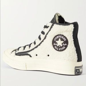 Converse fleece high tops in black and white multiple sizes